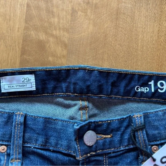 GAP Real Straight Distressed Jeans Women’s Size 29 Regular, Thunderstruck - Picture 5 of 8